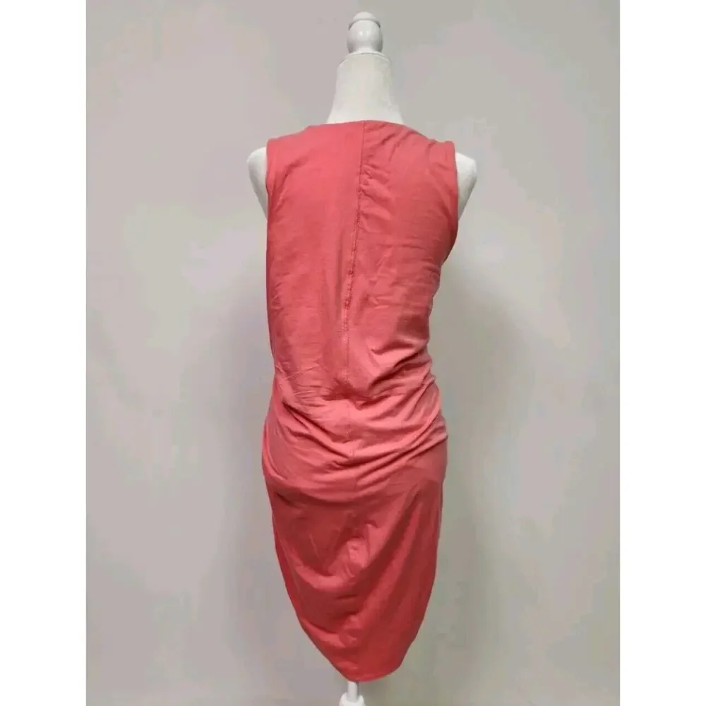 Athleta Stella Tank Dress size Large Coral Rushed Side Pre-owned - Picture 5 of 10